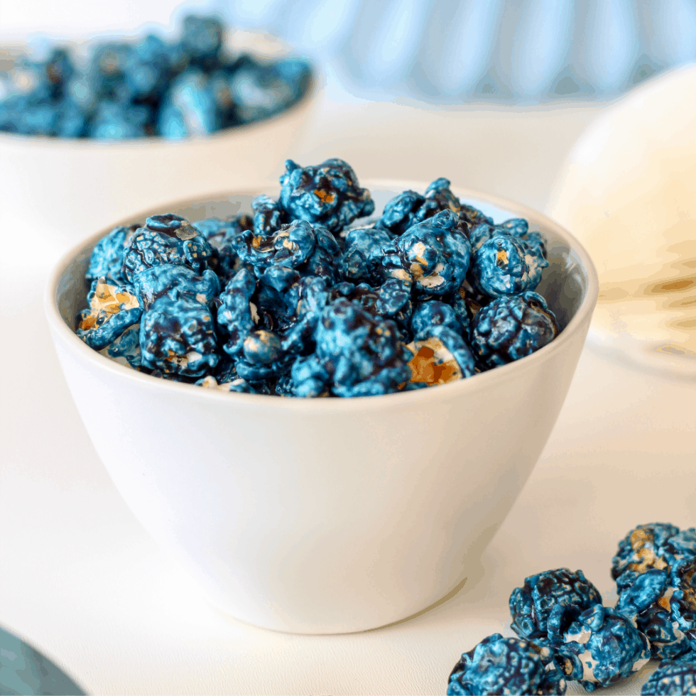 Blue Popcorn for Baby Shower