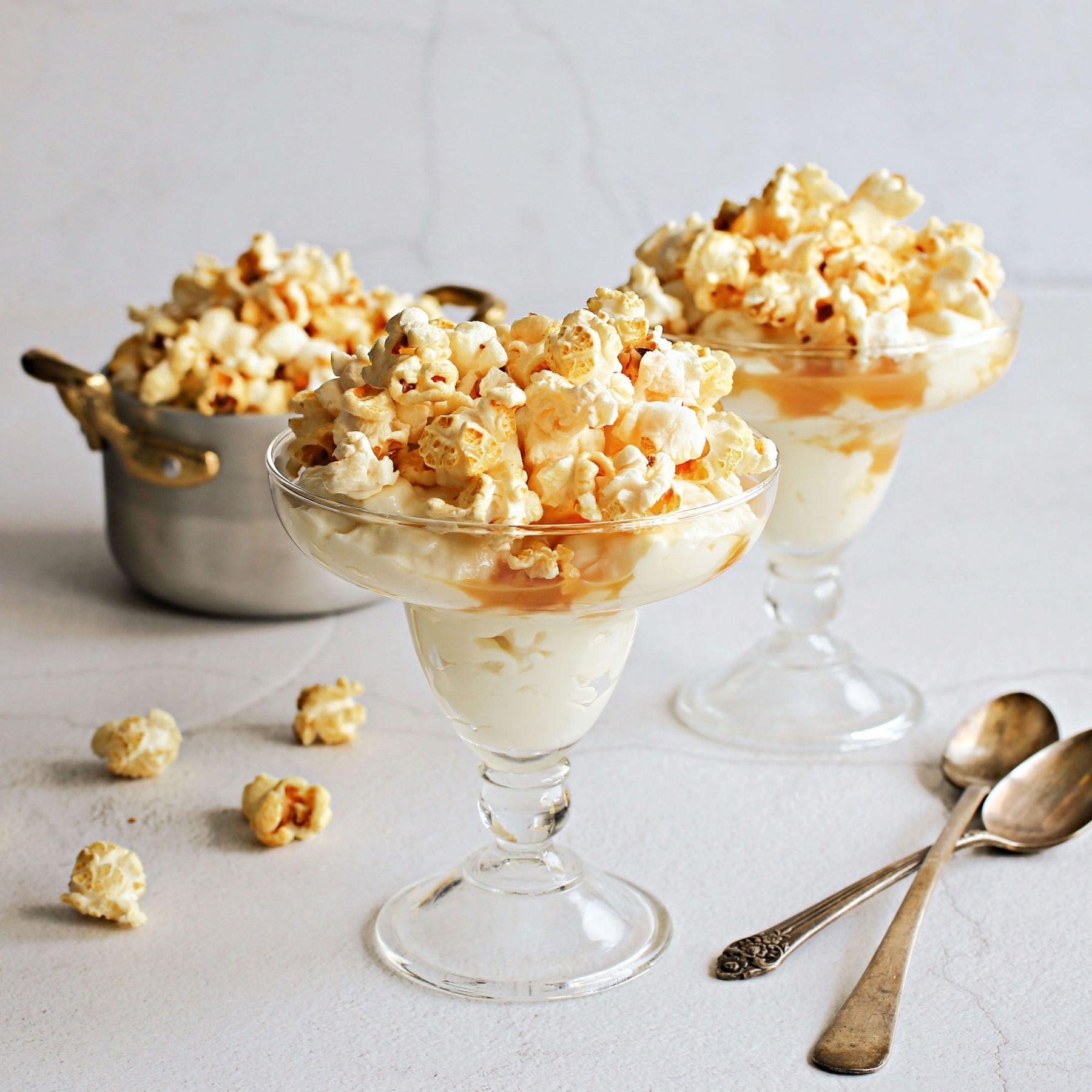 Caramel Popcorn Panna Cotta