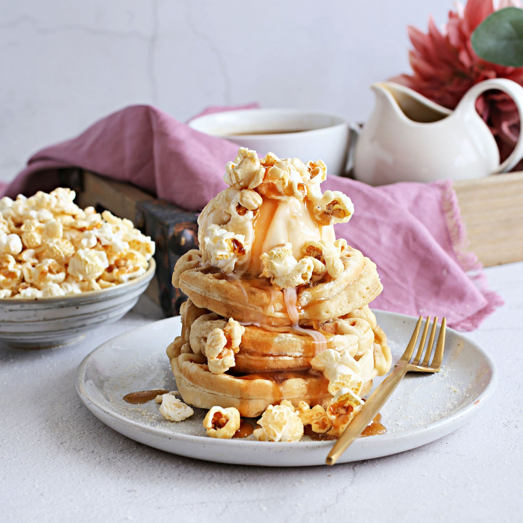 salted-caramel-popcorn-waffles