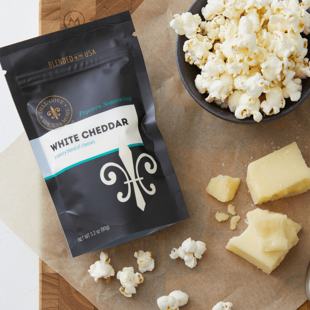Salt and butter aren't the only ways to flavor your popcorn. Try these Dell Cove® sweet, savory, and spicy no salt or low sodium popcorn seasonings for a tasty snack.