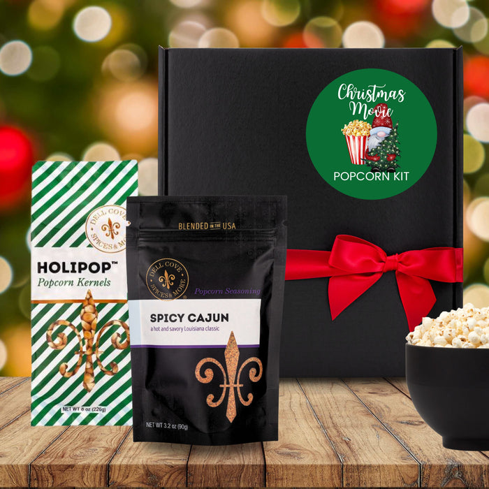 Christmas Movie Popcorn Kit - Custom Popcorn and Seasoning Set