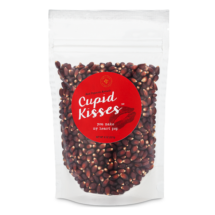 Cupid Kisses Red Popcorn Kernels - half pound - Dell Cove Spices