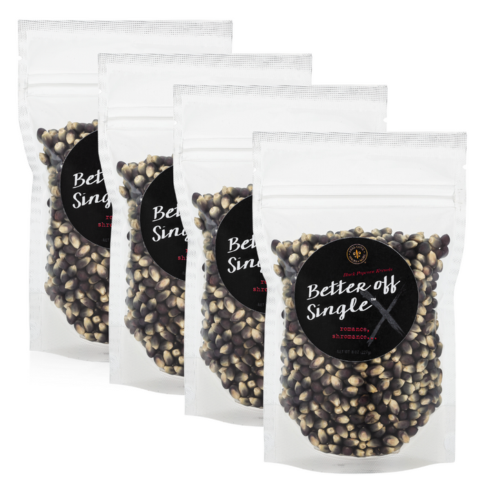 Better Off Single popcorn 2 pound - gift for happily single divorced women - popcorn gift - black popcorn snack kit - Dell Cove Spices and More Co