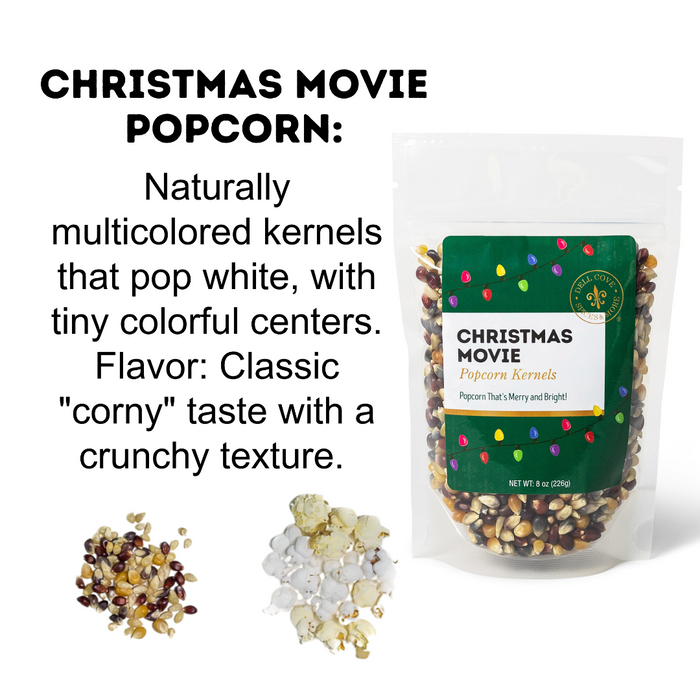 Christmas Movie Popcorn - Multicolored Holiday Kernel Lights — Dell ...