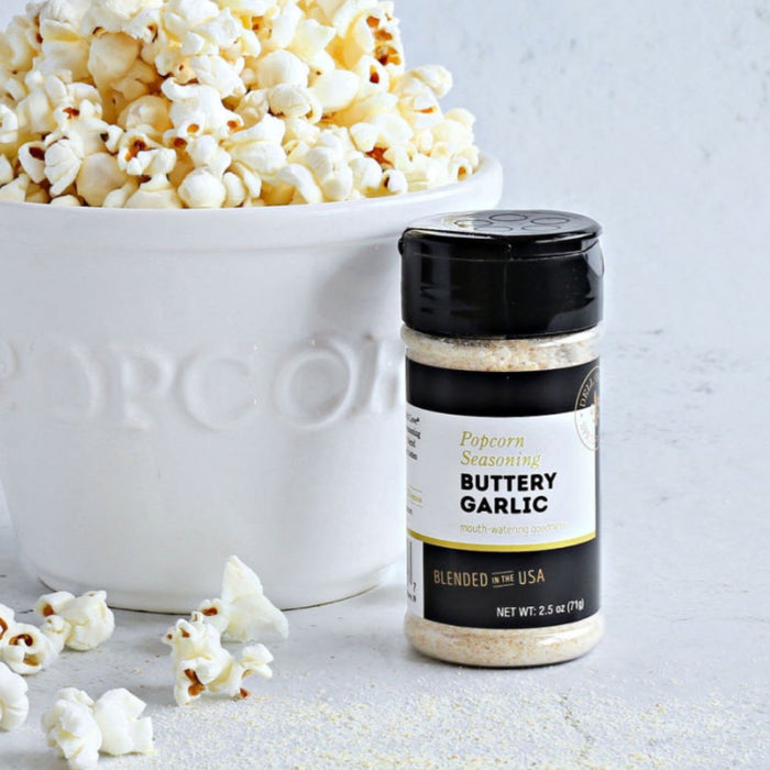 Dell Cove Buttery Garlic Popcorn Seasoning jar – movie butter flavor
