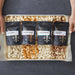 Assortment of Dell Cove® popcorn seasoning pouches showing different flavors like White Cheddar and Dill Pickle