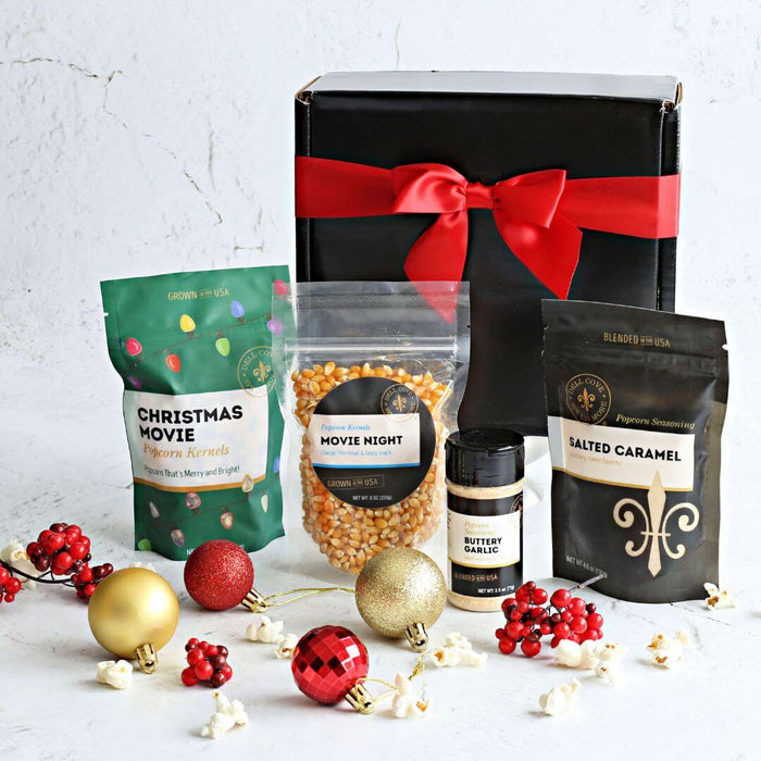 Movie Night Popcorn Gift Set – build your own Christmas gourmet popcorn box from Dell Cove®