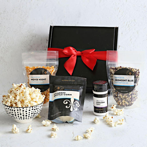 Movie Night Popcorn Gift Set – build your own gourmet popcorn box from Dell Cove®