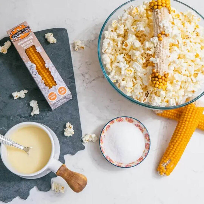 Dell Cove® popcorn on the cob – pop fresh popcorn right off the cob with freshly popped popcorn still attached to cob