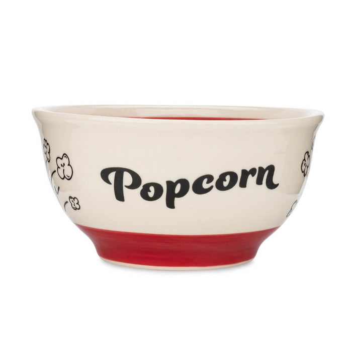 Retro-style ceramic popcorn bowl for popped popcorn, made by Dell Cove® and Circa Ceramics.
