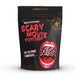 Front of Dell Cove® Scary Movie Bloody Red popcorn kernels pouch – part of the Vampire Movie Popcorn Kit.