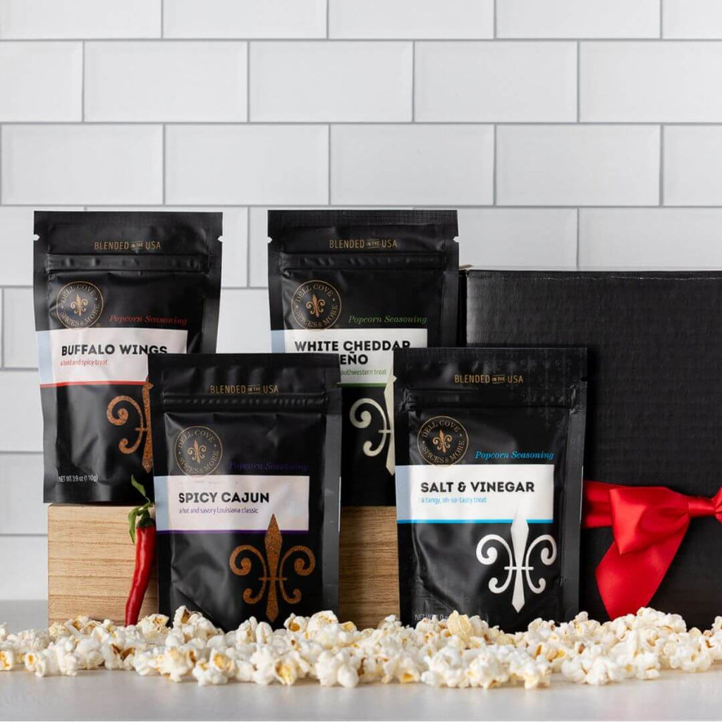 Spicy Popcorn Seasoning Gift Set – 4 Gourmet Blends — Dell Cove