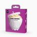Purple packaging of a microwave popcorn popper with 'Scary Poppings' text and 'Ototo' branding. Skeleton popcorn popper used for spooky movie night.