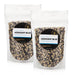 Two half-pound pouches of Dell Cove Midnight Blue popcorn kernels, sold together as the 1-pound option