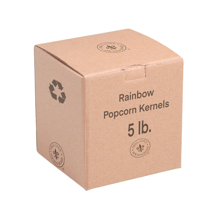 Rainbow popcorn kernels 5 pound box - dell cove spices