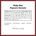 Ruby red poporn kernels nutritional panel - dell cove spices