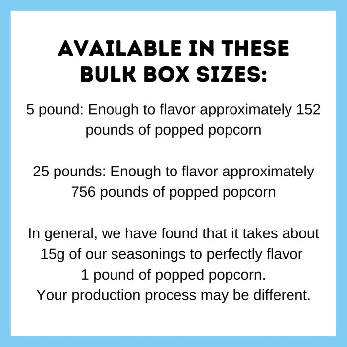 Salt and Vinegar popcorn seasoning bulk box sizes - dell cove spices