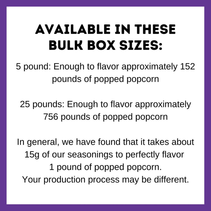 Spicy Cajun popcorn seasoning bulk box sizes - dell cove spices