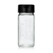 empty glass spice jar with black sifter cap laser etched with the popcorn seasoning flavor WHITE CHEDDAR JALAPENO on one side - dell cove spices
