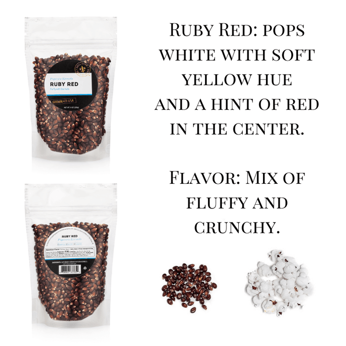Red Popcorn Kernels for Personalized Popcorn Sampler - Popcorn Gift Set - Dell Cove Spices and More Co