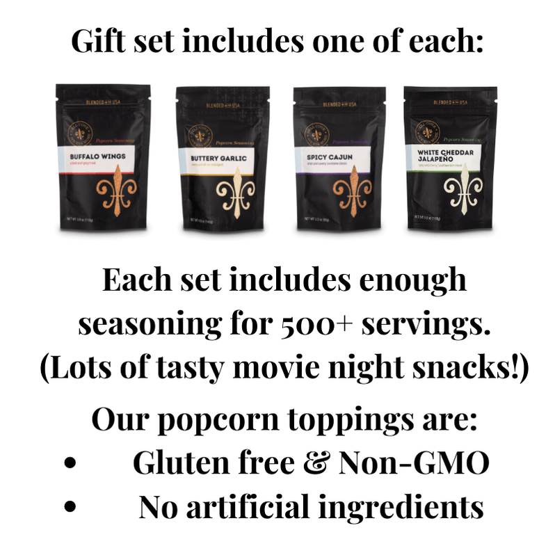 Deluxe Spicy Popcorn and Seasoning Gift Set — Dell Cove Spices & More Co.