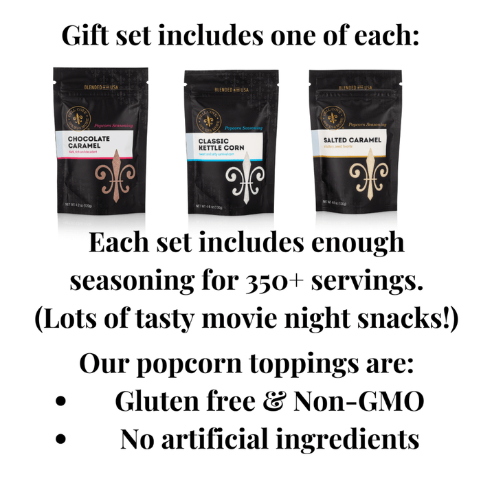 Sweet Popcorn and Seasonings Gift Set